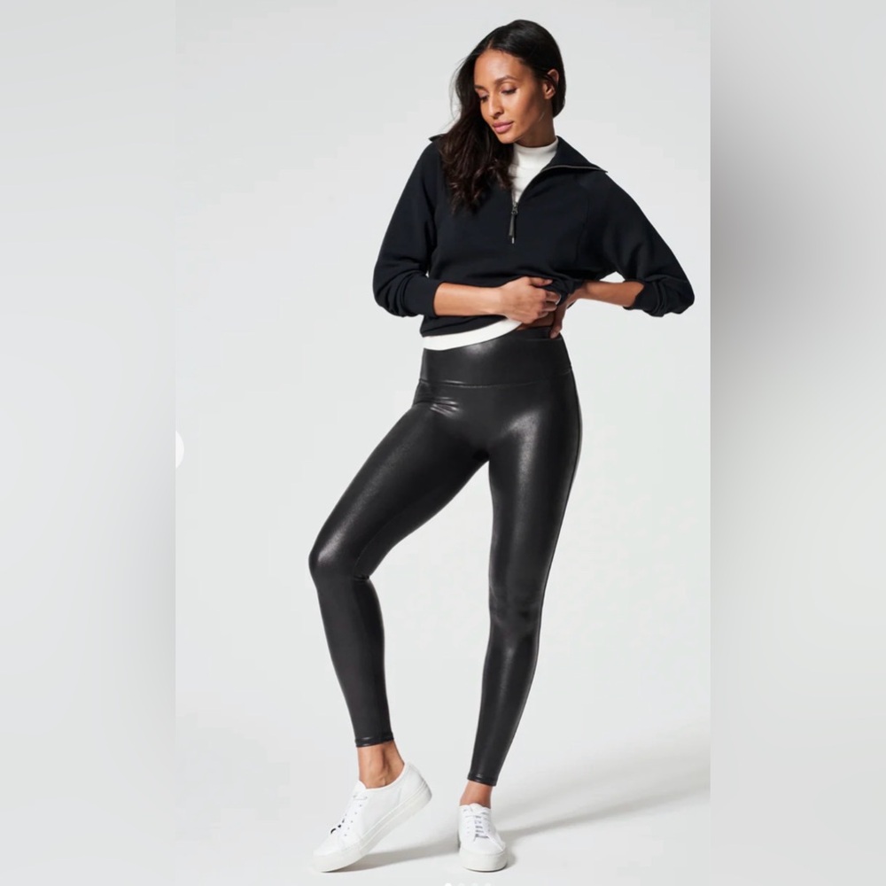 Spanx Women’s Faux Leather Leggings Size Medium